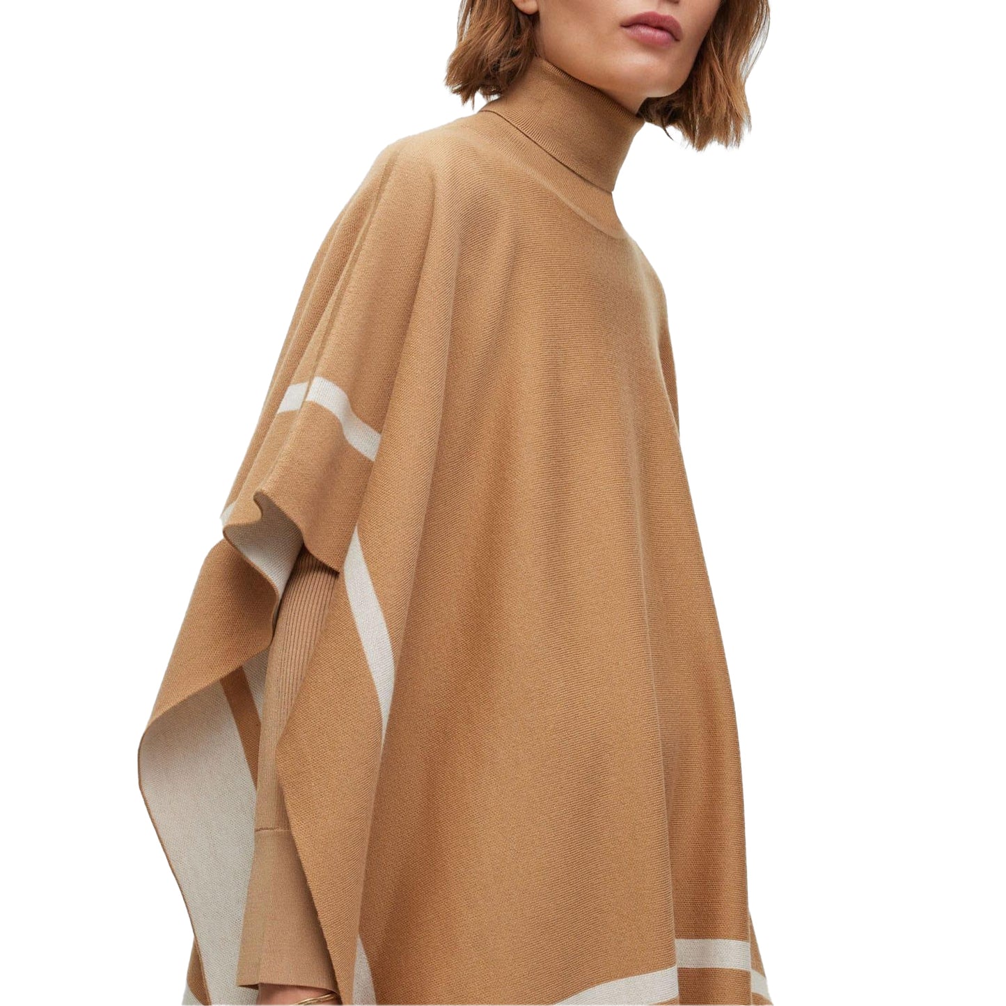 Beige - Back - Boss Womens-Ladies Lia Poncho