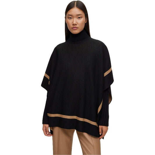 Black - Front - Boss Womens-Ladies Lia Poncho