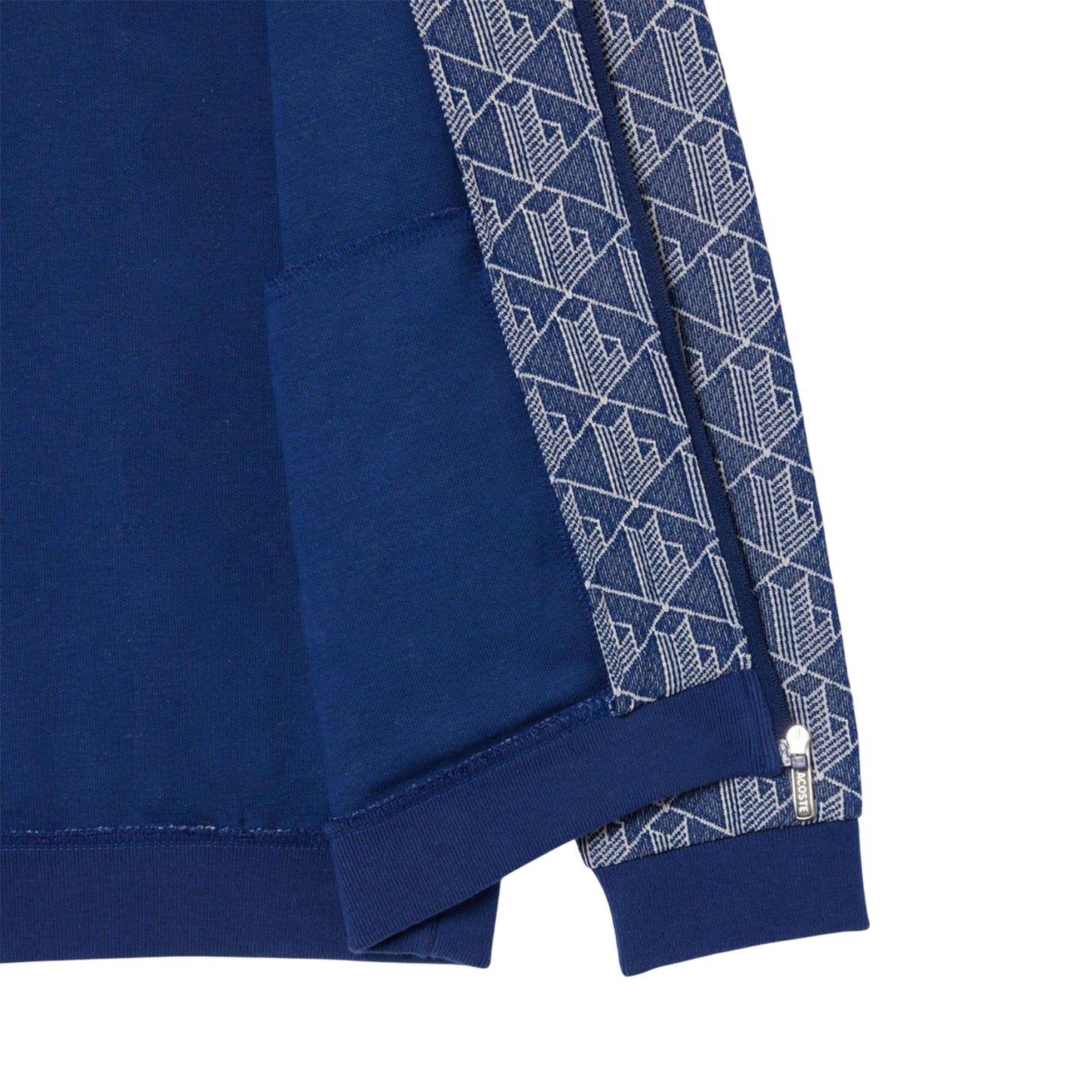Navy - Side - Lacoste Childrens-Kids Paris Monogram High-Neck Jacket