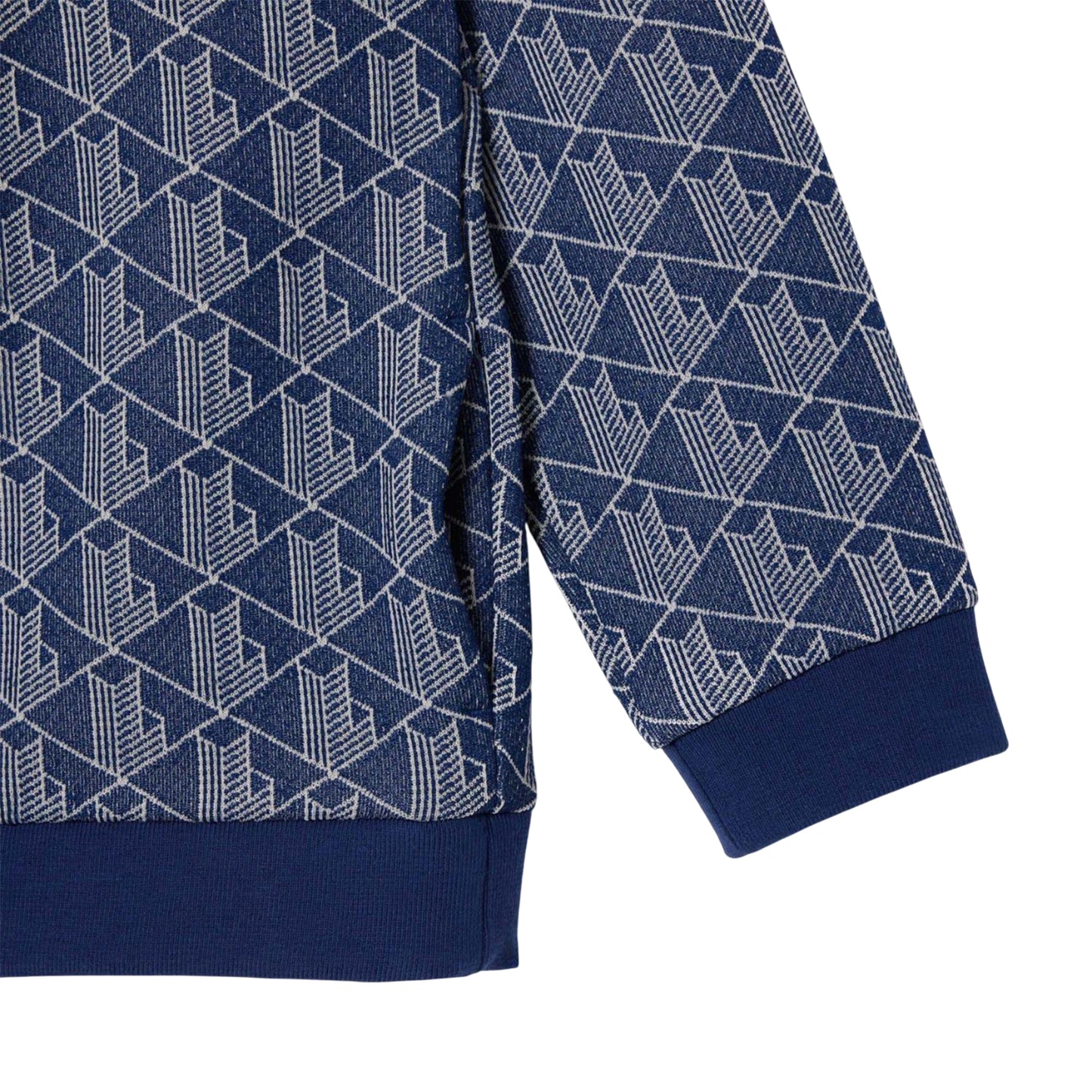 Navy - Lifestyle - Lacoste Childrens-Kids Paris Monogram High-Neck Jacket