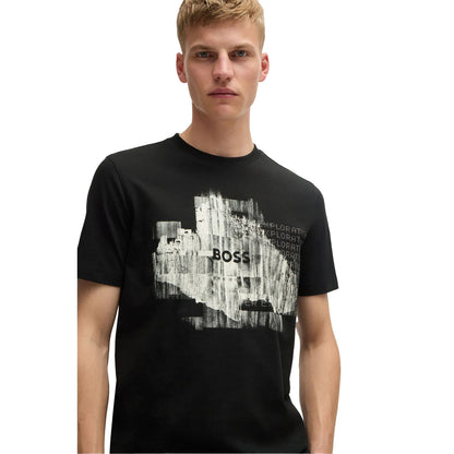 Black - Side - Hugo Mens Te Alien T-Shirt