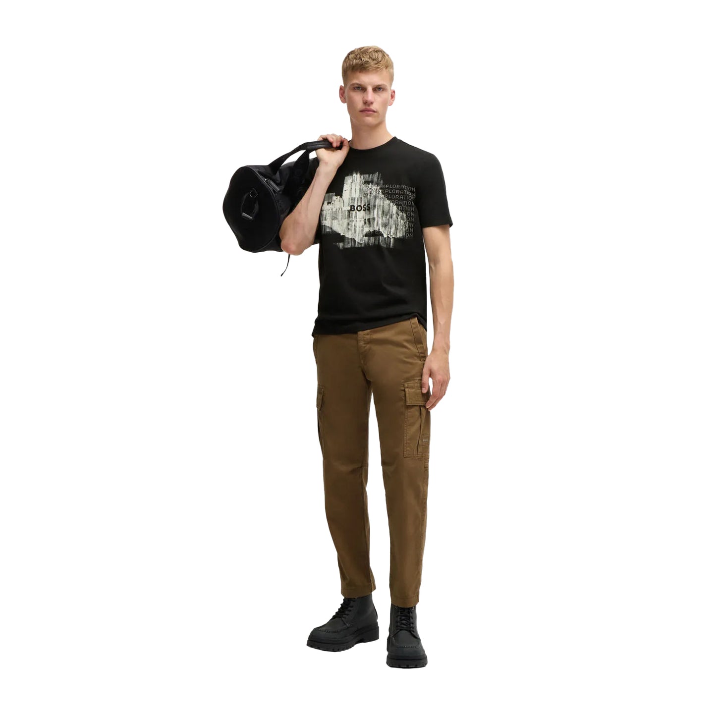 Black - Pack Shot - Hugo Mens Te Alien T-Shirt
