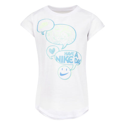 White - Front - Nike Girls Recycled Polyester T-Shirt