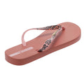 Blush - Back - Ipanema Womens-Ladies Duna Animal Print Flip Flops