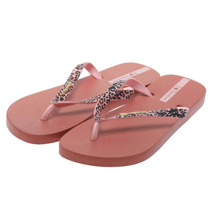 Blush - Pack Shot - Ipanema Womens-Ladies Duna Animal Print Flip Flops