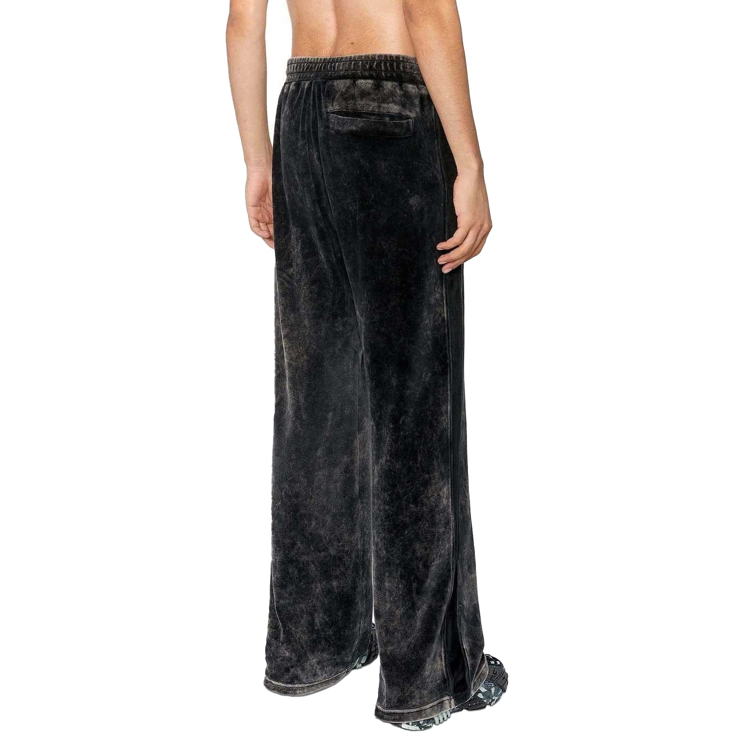 Black - Back - Diesel Mens P-Zampband Tracksuit Bottoms