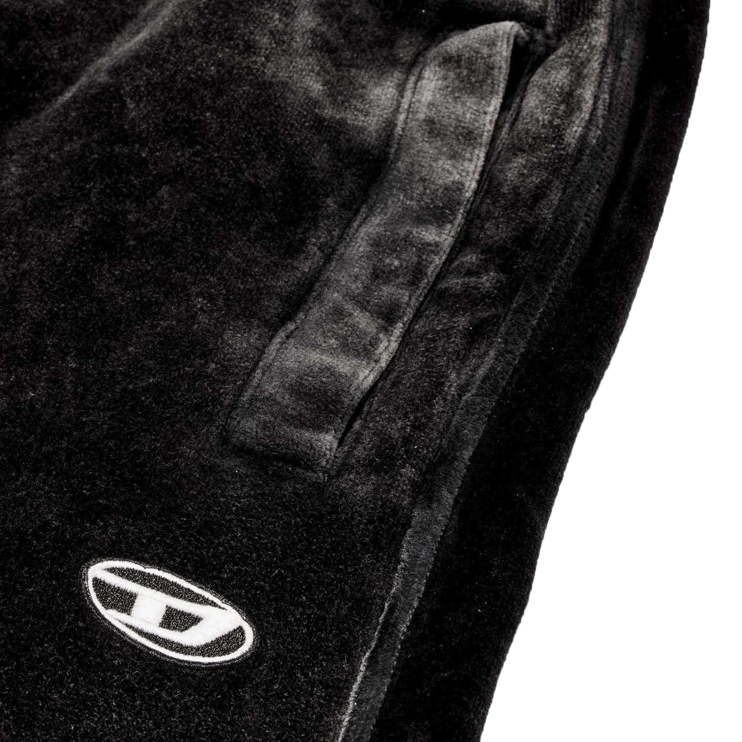 Black - Side - Diesel Mens P-Zampband Tracksuit Bottoms