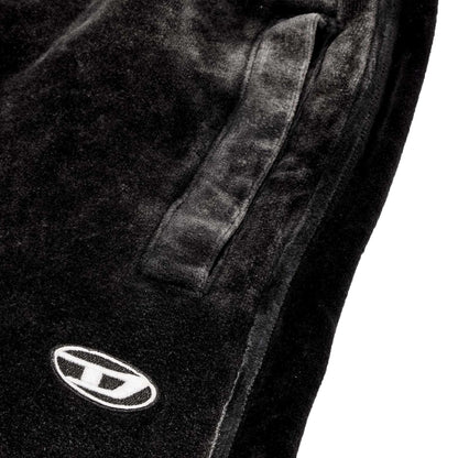 Black - Side - Diesel Mens P-Zampband Tracksuit Bottoms