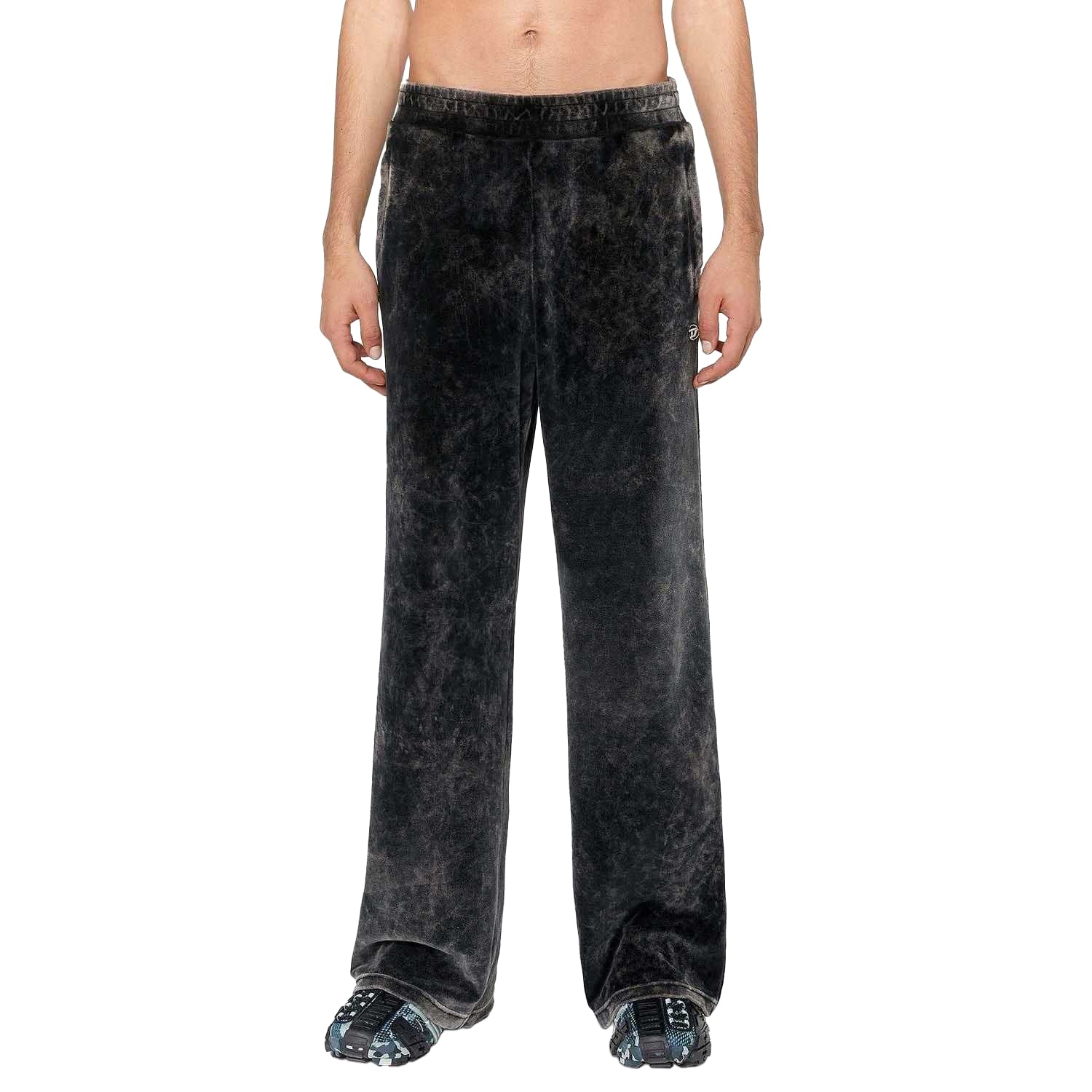 Black - Front - Diesel Mens P-Zampband Tracksuit Bottoms