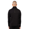 Black - Back - Luke 1977 Mens Indicator Zip Funnel Neck Sweatshirt