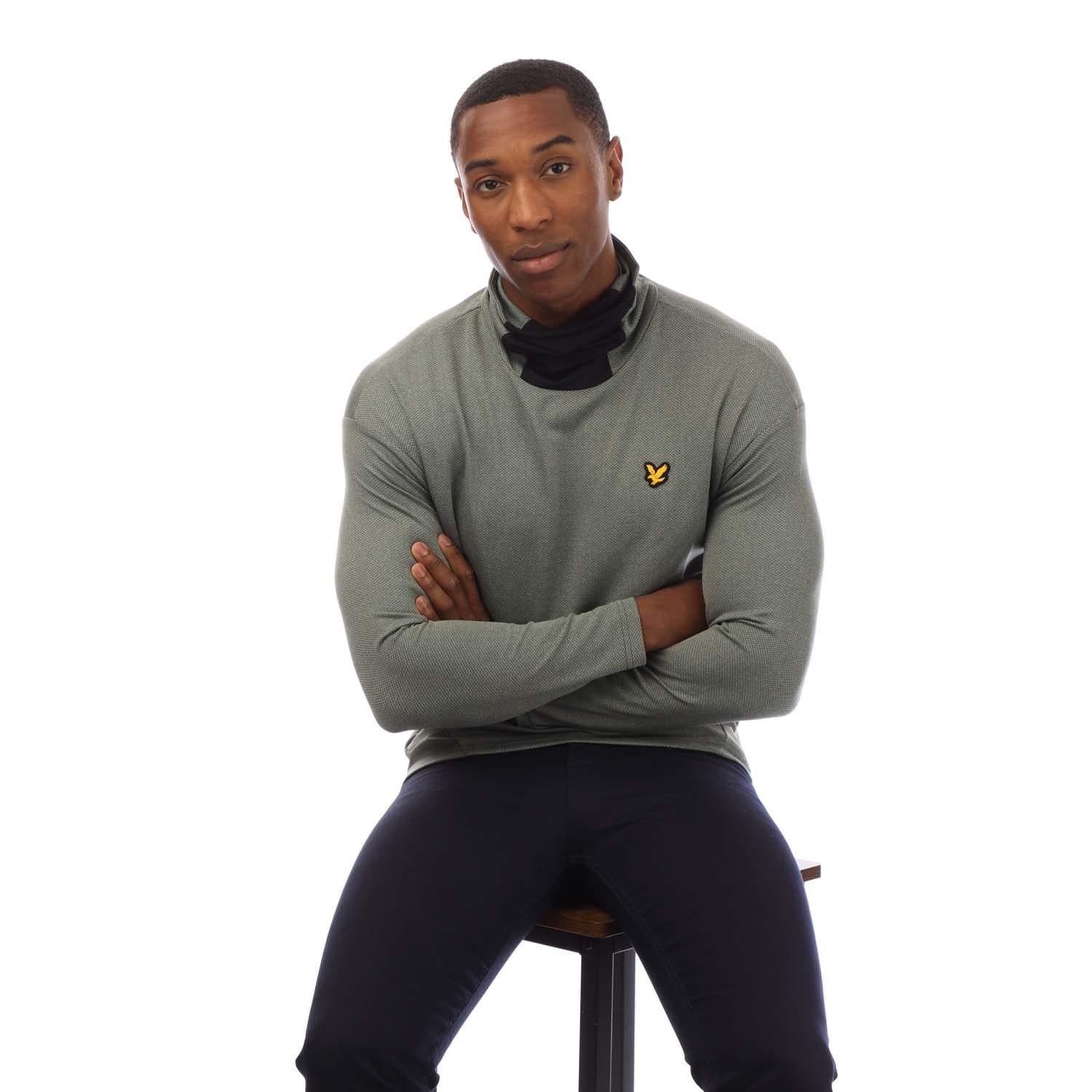 Green - Lifestyle - Lyle & Scott Mens Snood Collar Summer Sweatshirt