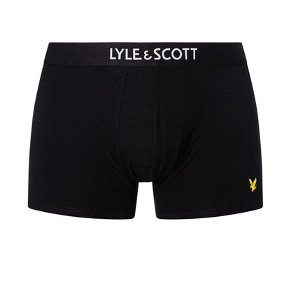 Black-White - Pack Shot - Lyle & Scott Mens Nathan Boxer Shorts (Pack of 3)