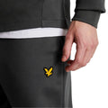 Dark Grey - Side - Lyle & Scott Mens Fly Fleece Tracksuit Bottoms