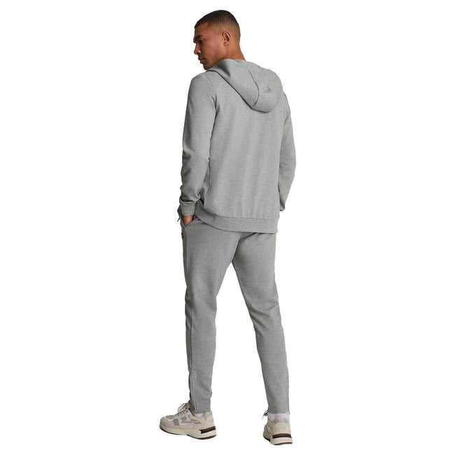 Grey - Back - Lyle & Scott Mens Fly Fleece Tracksuit Bottoms