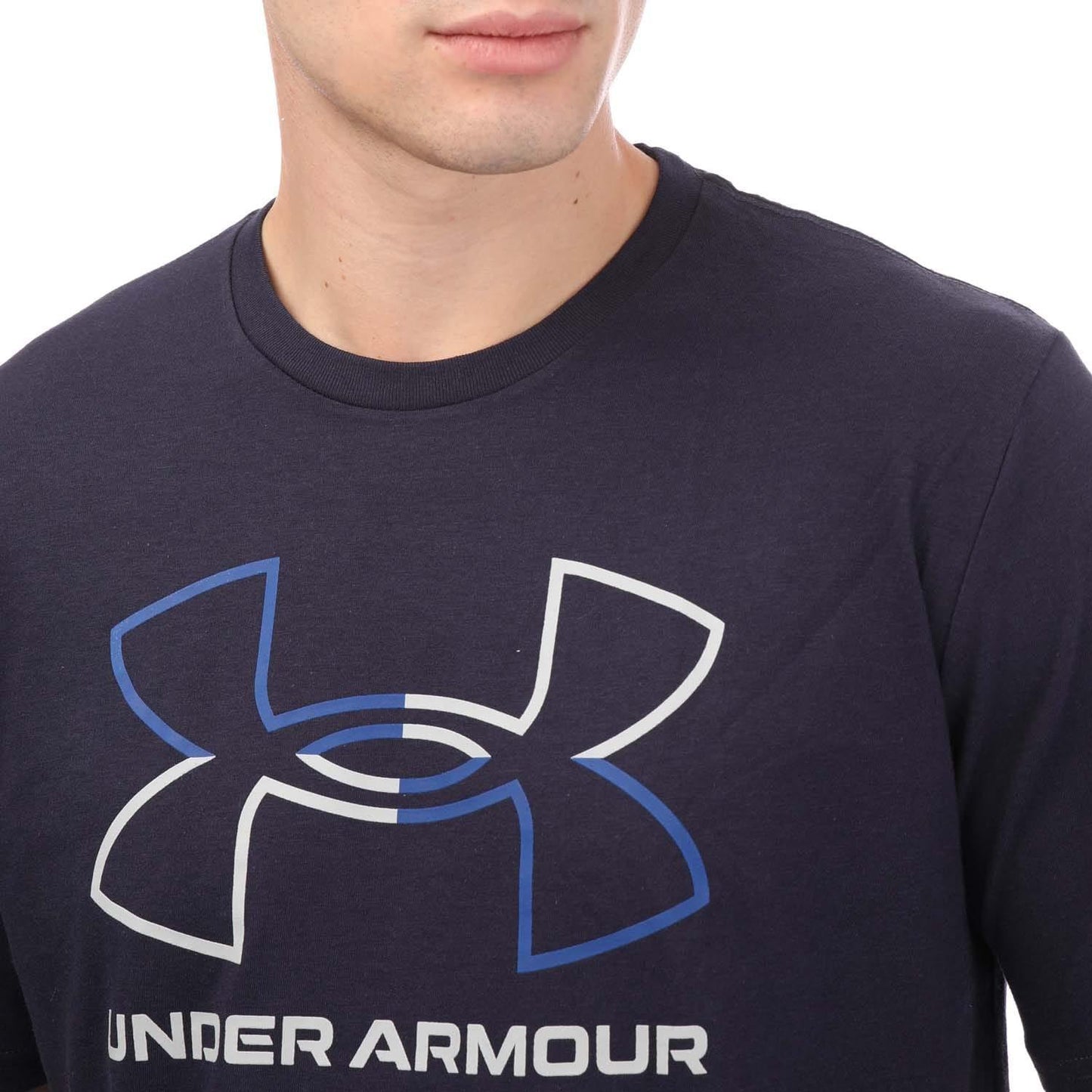 Navy - Side - Under Armour Mens GL Foundation Short-Sleeved T-Shirt