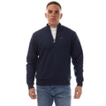 Navy - Front - Modern Amusement Mens The Pier Zip Funnel Neck Sweatshirt