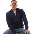 Navy - Pack Shot - Modern Amusement Mens The Pier Zip Funnel Neck Sweatshirt