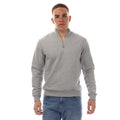 Grey - Front - Modern Amusement Mens The Pier Zip Funnel Neck Sweatshirt
