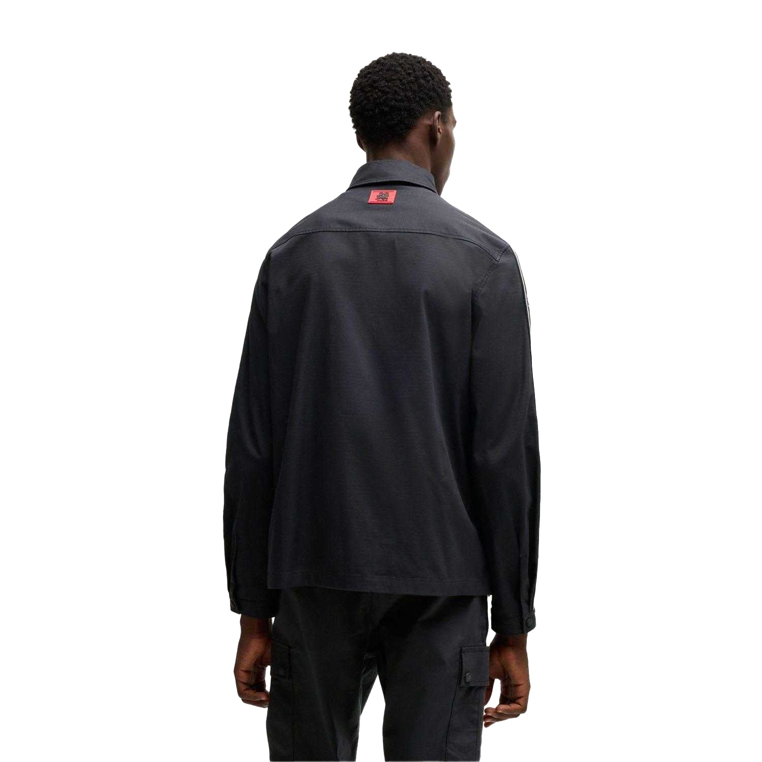 Black - Back - Boss Mens Emmond Racing Bulls Overshirt