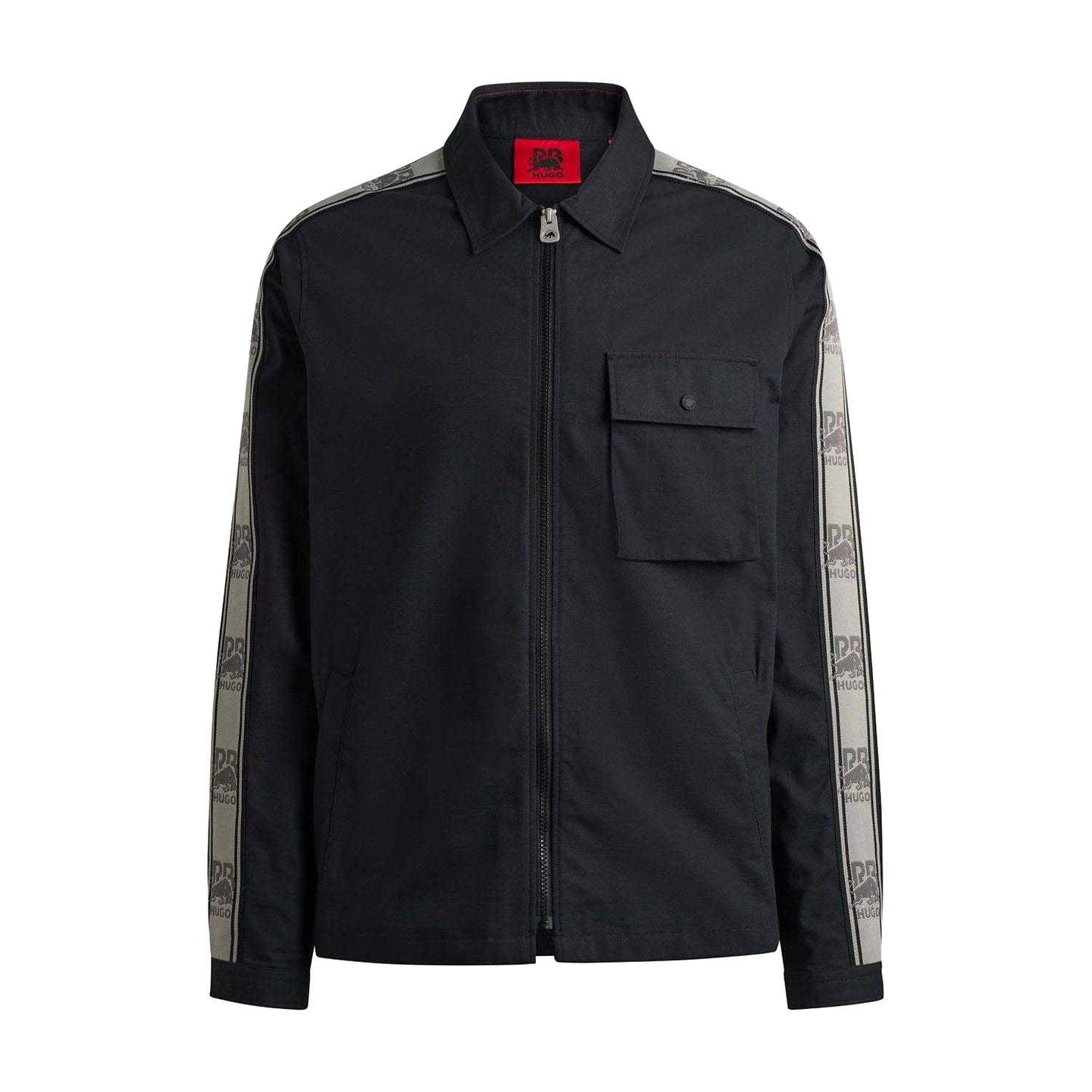 Black - Front - Boss Mens Emmond Racing Bulls Overshirt