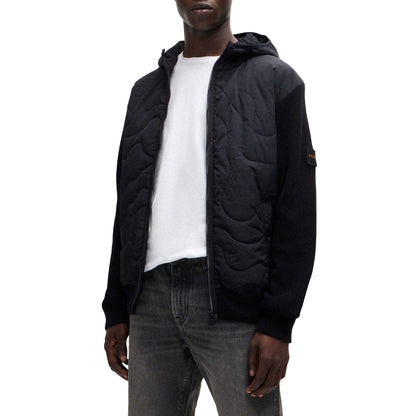 Black - Pack Shot - Boss Mens Kalbero Relaxed Fit Padded Jacket