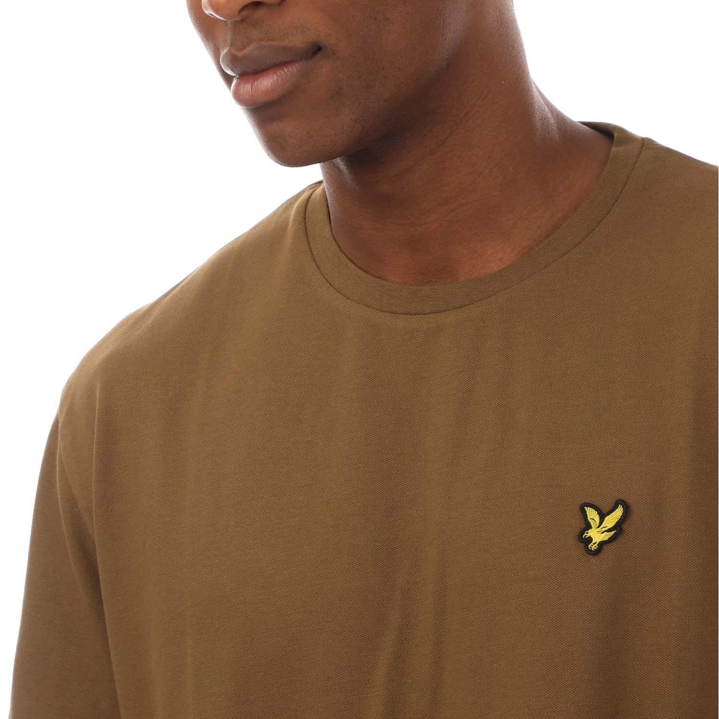 Brown - Side - Lyle & Scott Mens Pique T-Shirt