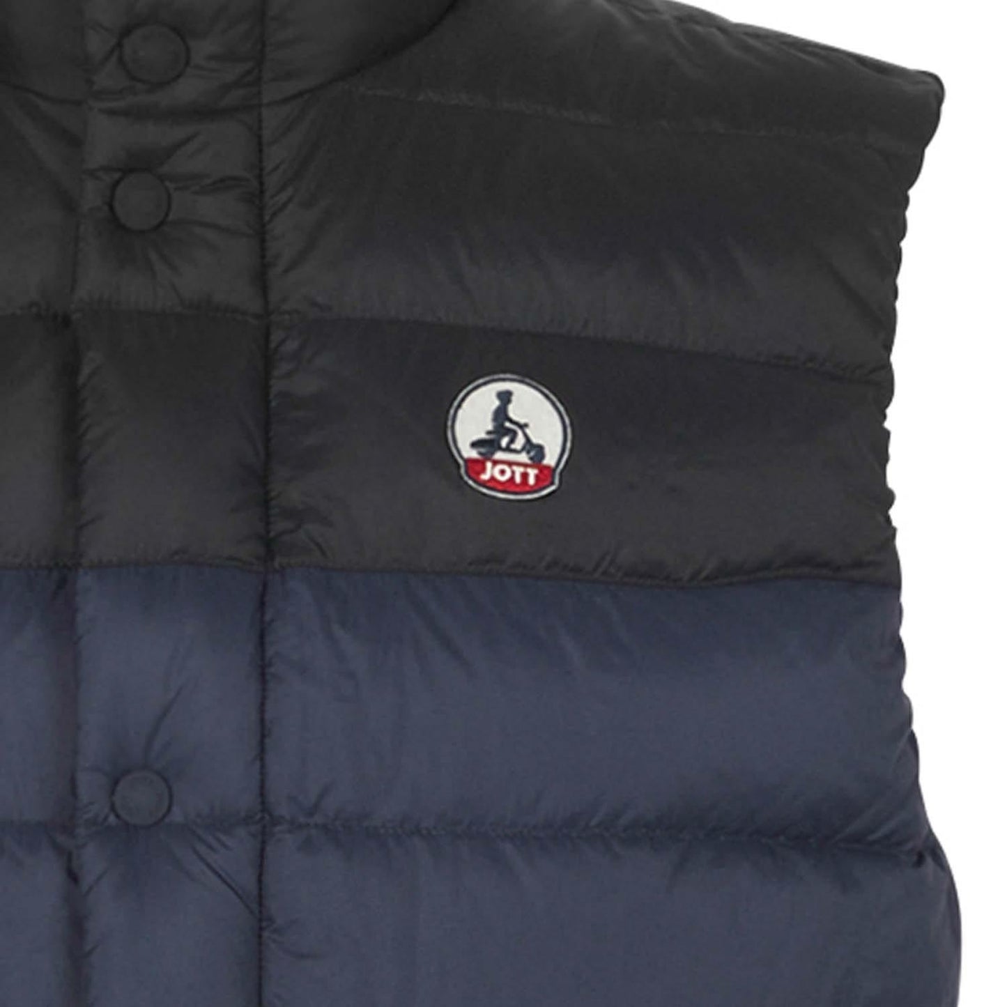 Navy - Side - Jott Mens Thomas Two Tone Winter Gilet