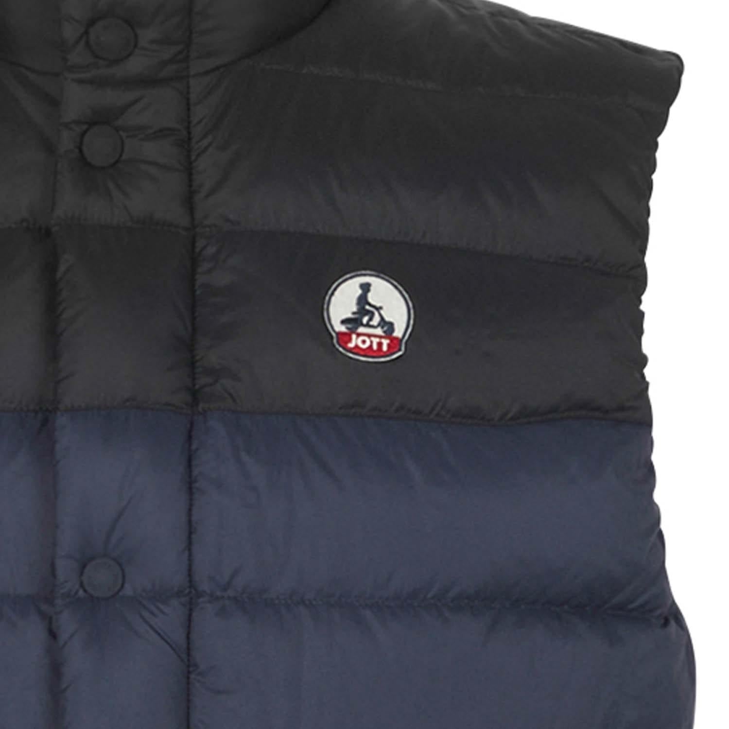 Navy - Side - Jott Mens Thomas Two Tone Winter Gilet