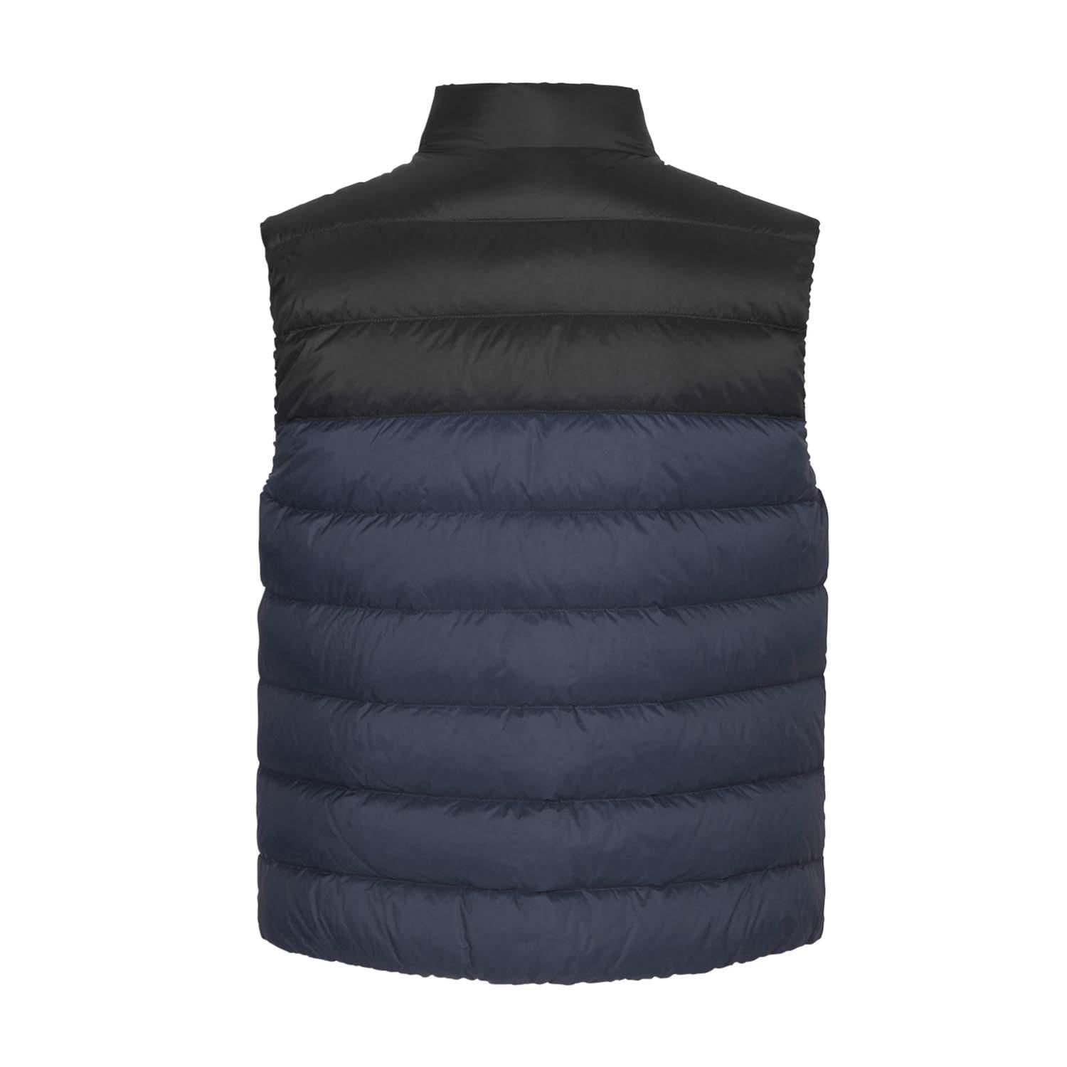 Navy - Back - Jott Mens Thomas Two Tone Winter Gilet