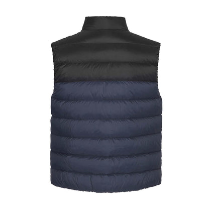 Navy - Back - Jott Mens Thomas Two Tone Winter Gilet