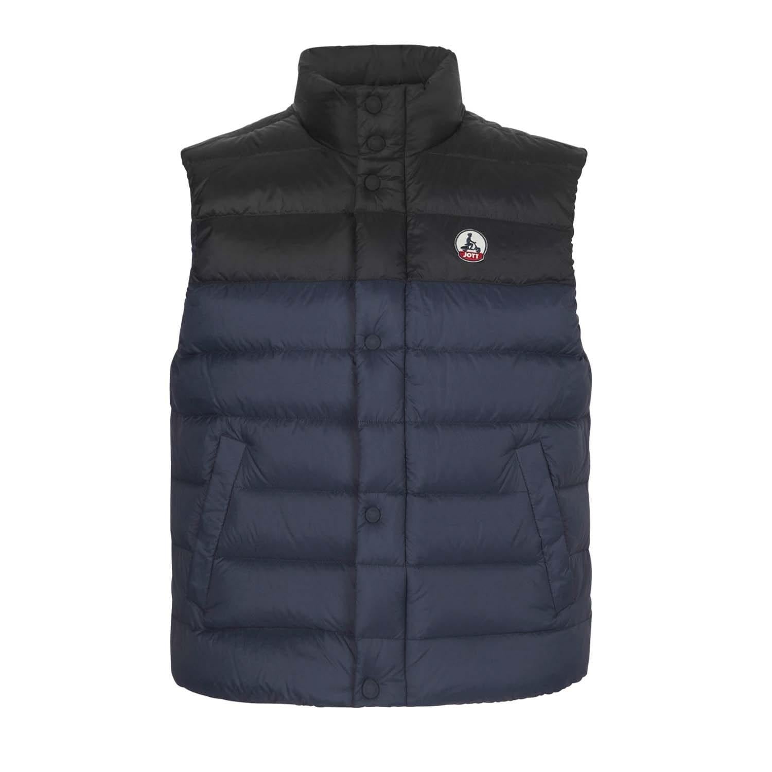 Navy - Front - Jott Mens Thomas Two Tone Winter Gilet