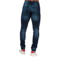 Dark Blue - Back - Duck and Cover Mens Maylead Slim Jeans