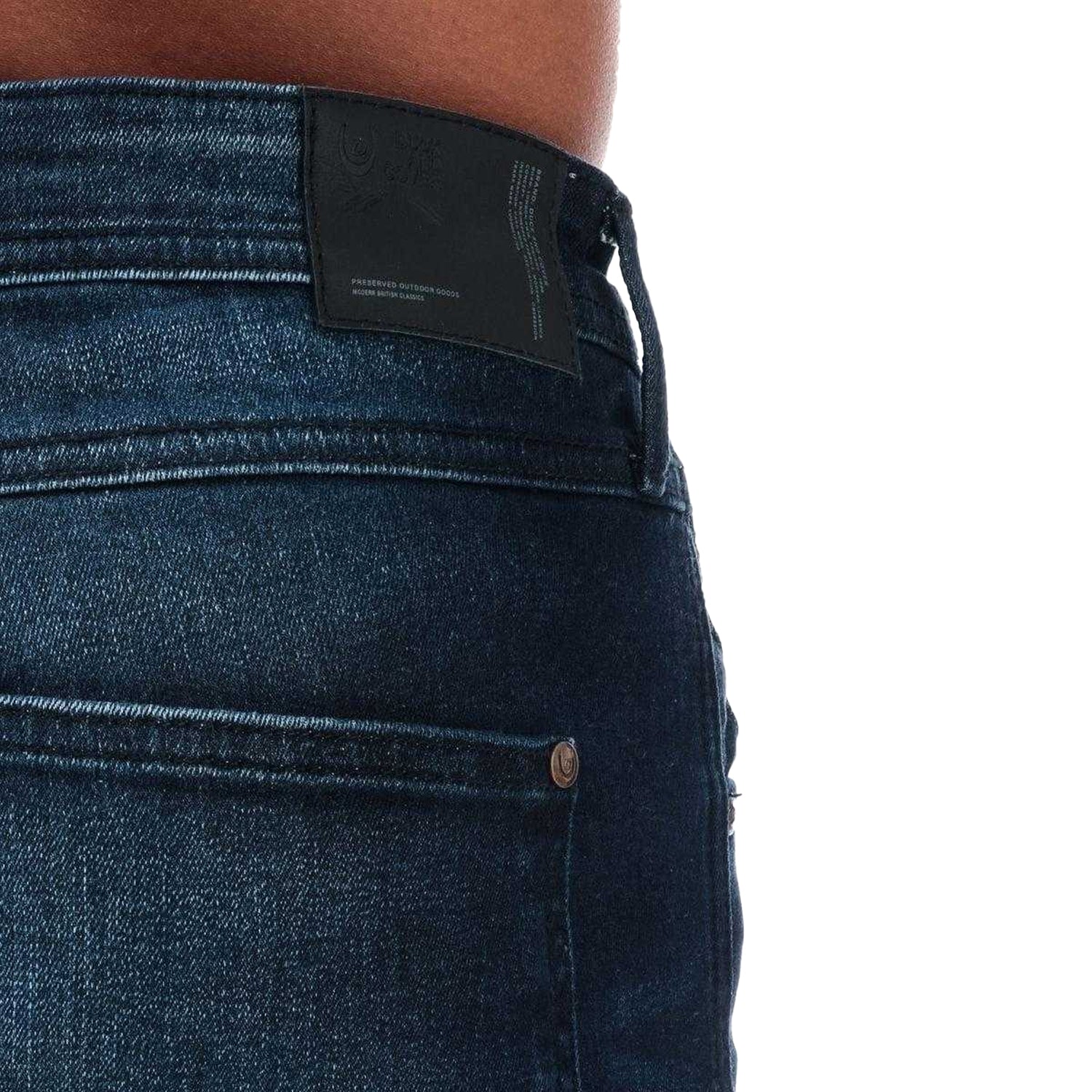Dark Blue - Side - Duck and Cover Mens Maylead Slim Jeans