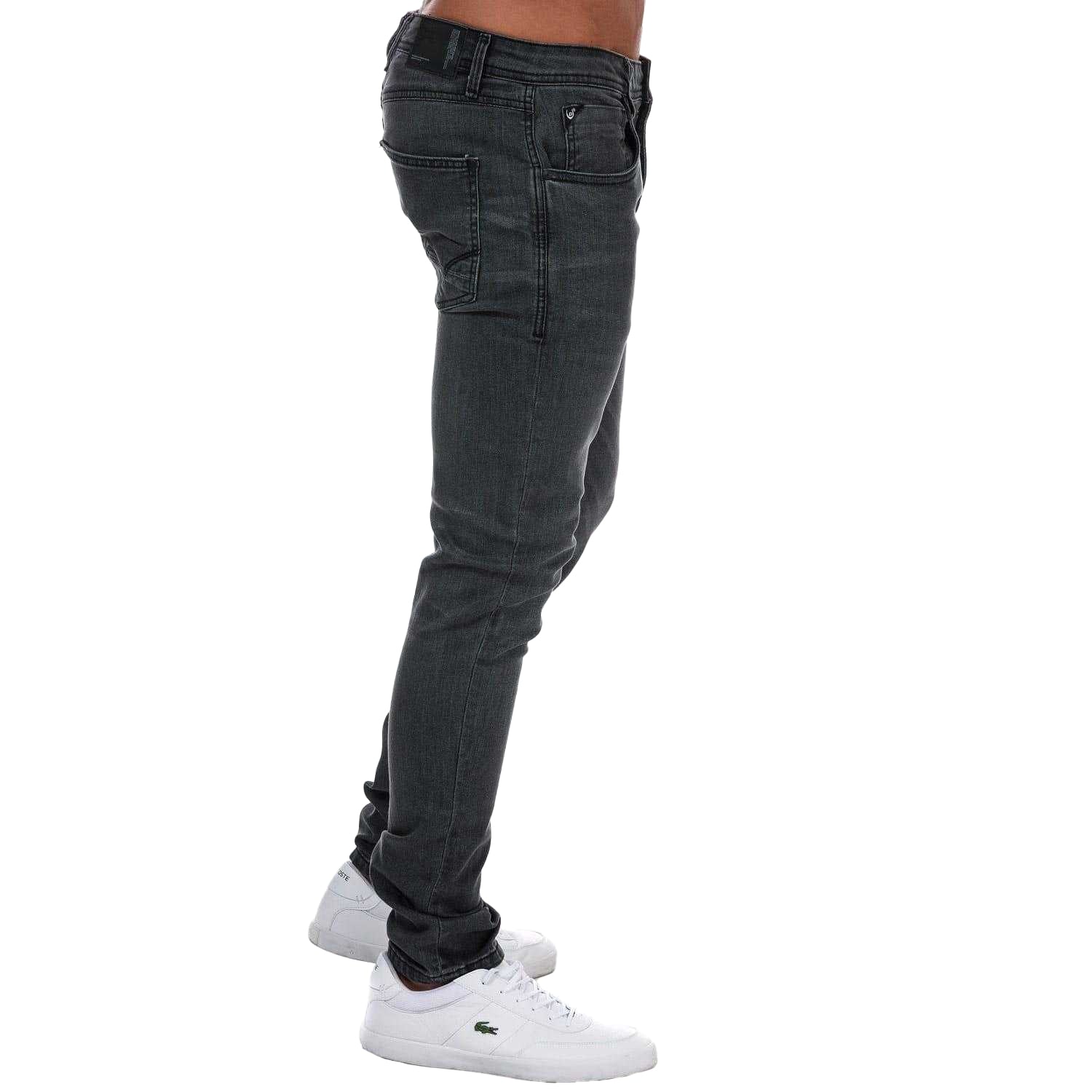 Grey - Side - Duck and Cover Mens Maylead Slim Jeans