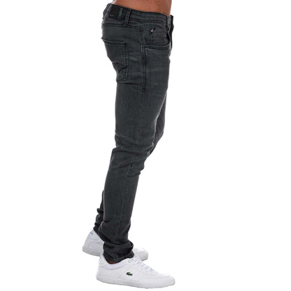 Grey - Side - Duck and Cover Mens Maylead Slim Jeans