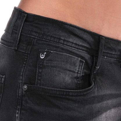 Black - Pack Shot - Duck and Cover Mens Maylead Slim Jeans