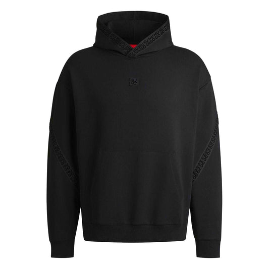 Black - Front - Hugo Mens Dagarito Relaxed Fit Hoodie
