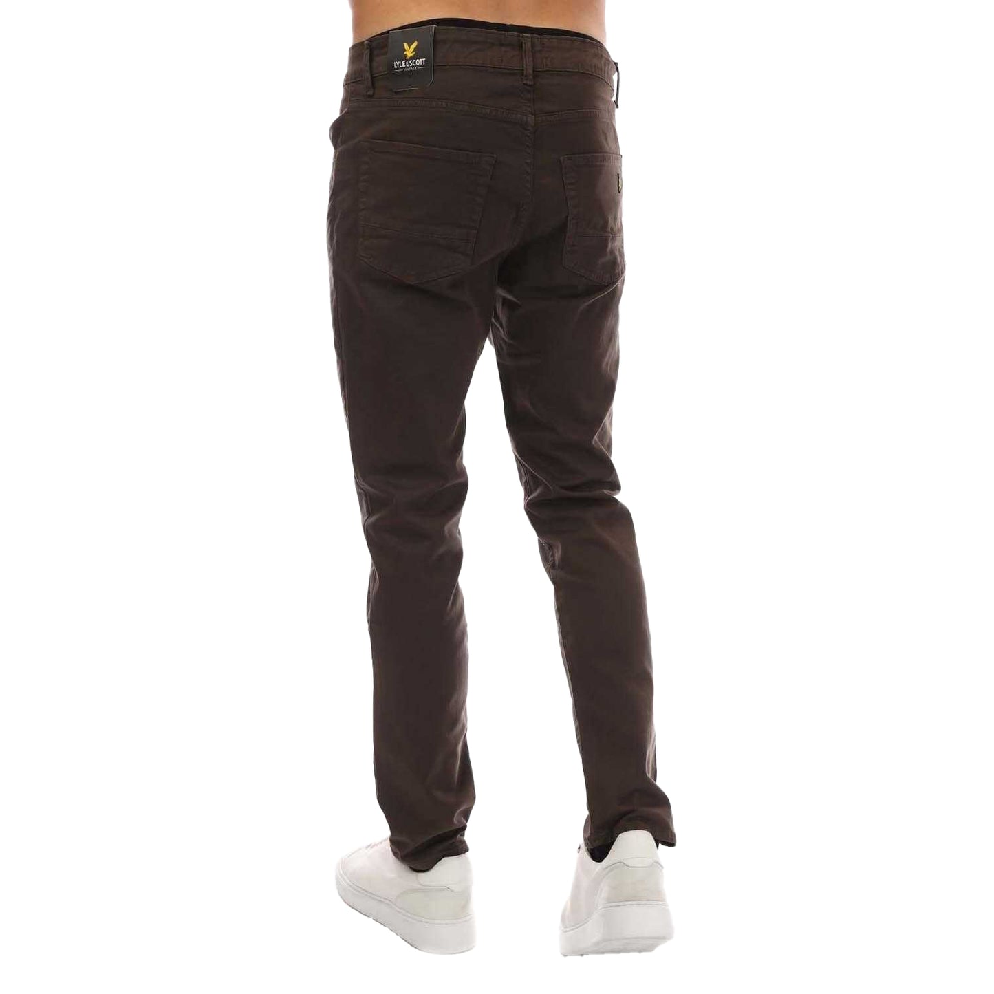 Green - Back - Lyle & Scott Mens 5 Pockets Chinos