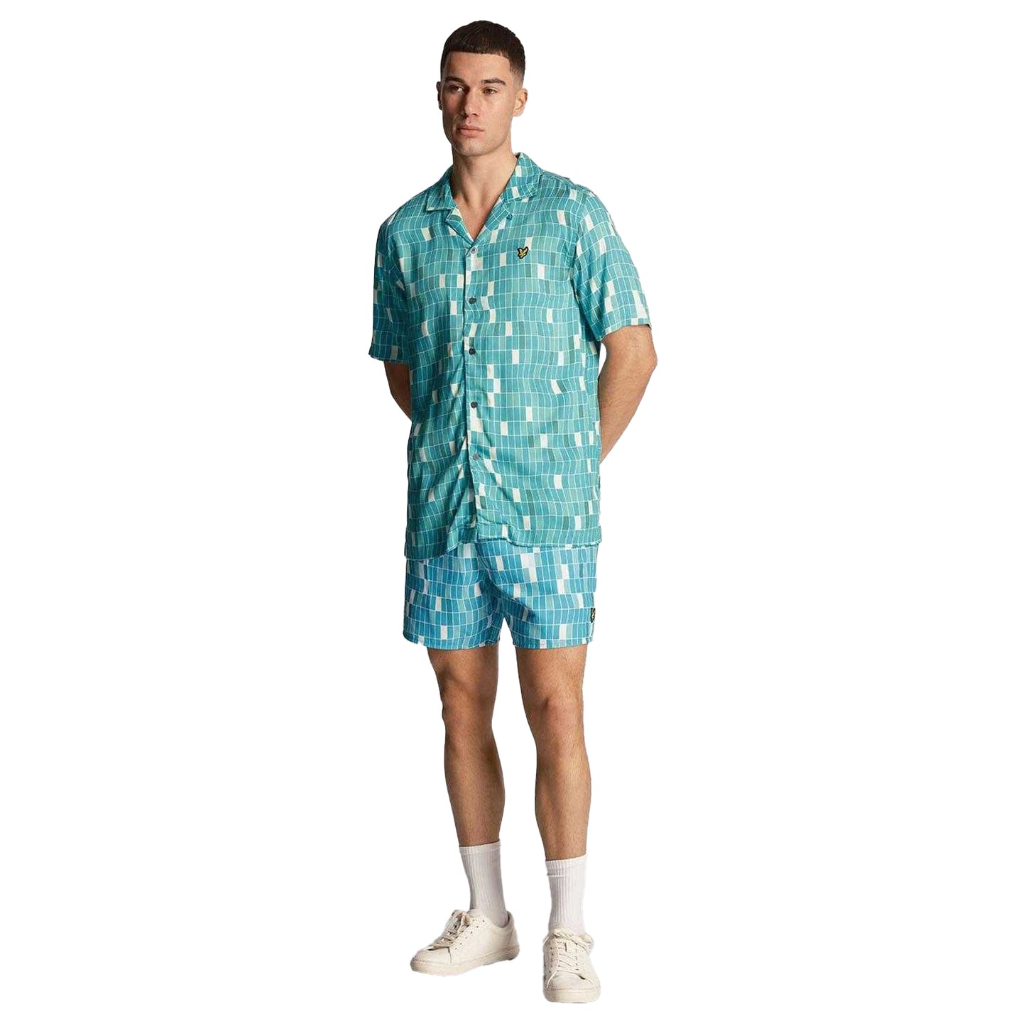 Blue - Lifestyle - Lyle & Scott Mens Pool Print Shirt