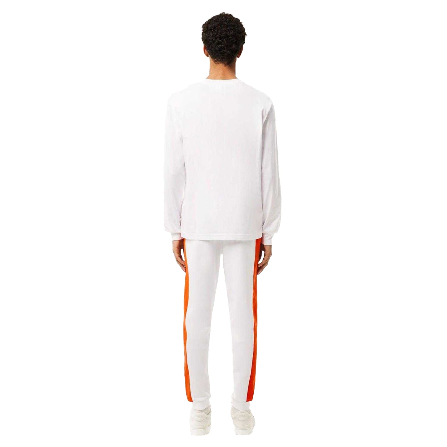 White-Orange - Back - Lacoste Mens Tapered Leg Jogging Bottoms