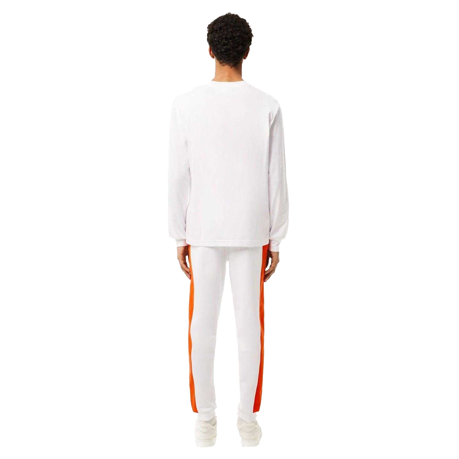 White-Orange - Back - Lacoste Mens Tapered Leg Jogging Bottoms