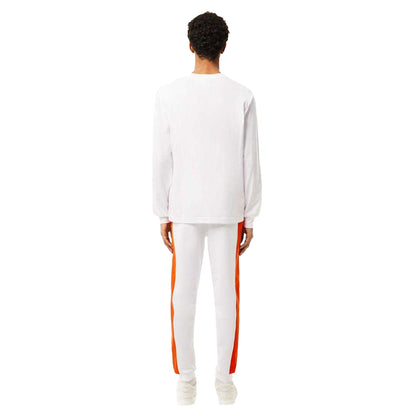 White-Orange - Back - Lacoste Mens Tapered Leg Jogging Bottoms