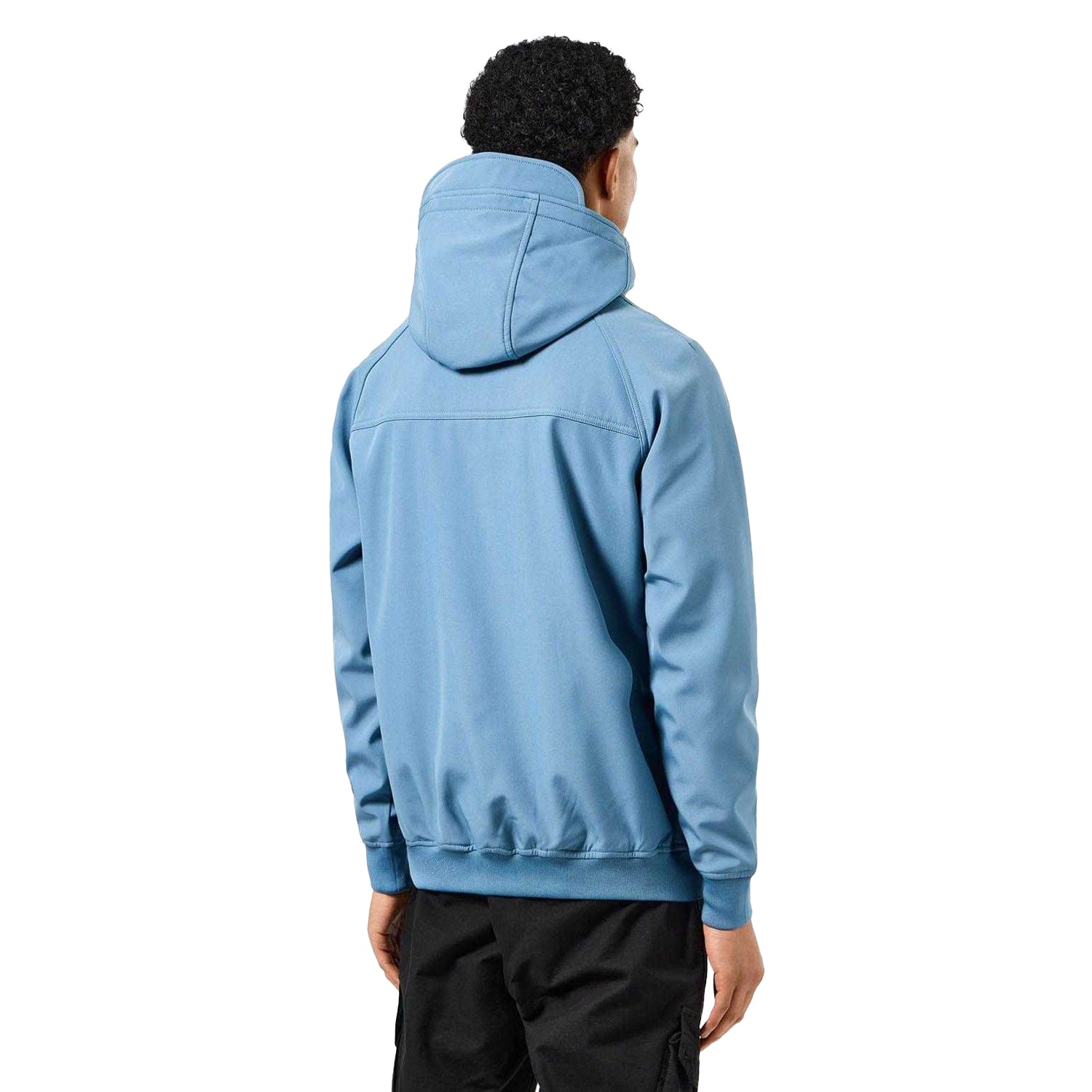 Blue - Back - Weekend Offender Mens Sulta Woven Softshell Bomber Jacket