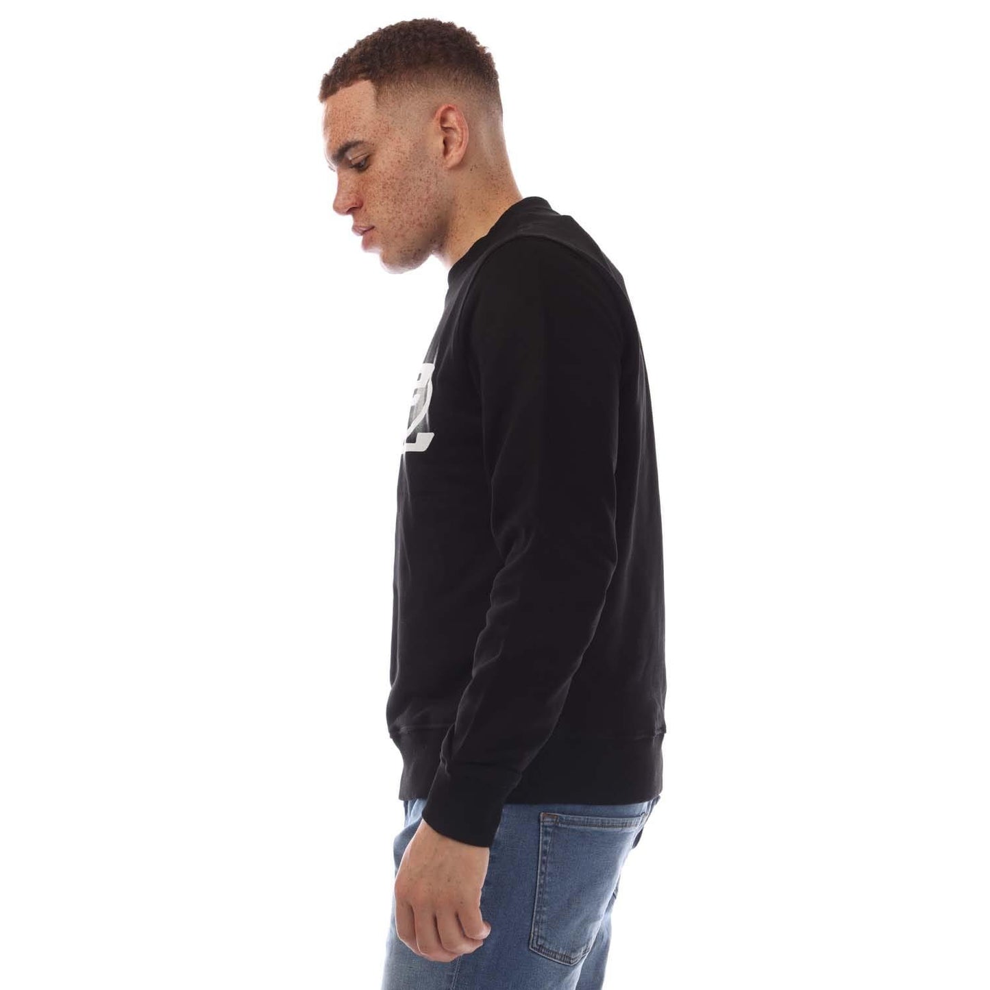 Black - Side - Diesel Mens S-Ginn-N Sweatshirt