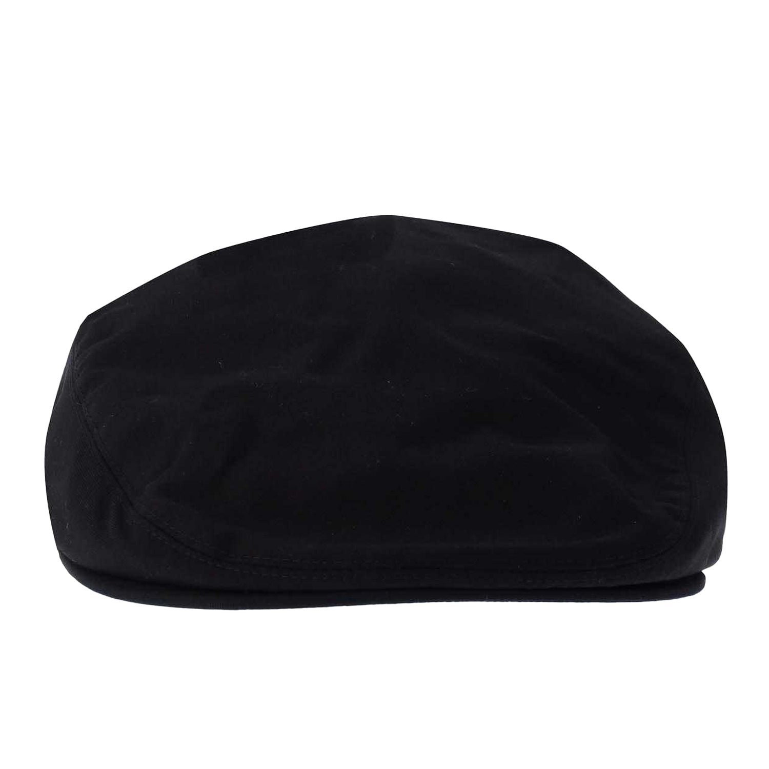 Black - Front - Boss Mens Stefaan Flat Cap