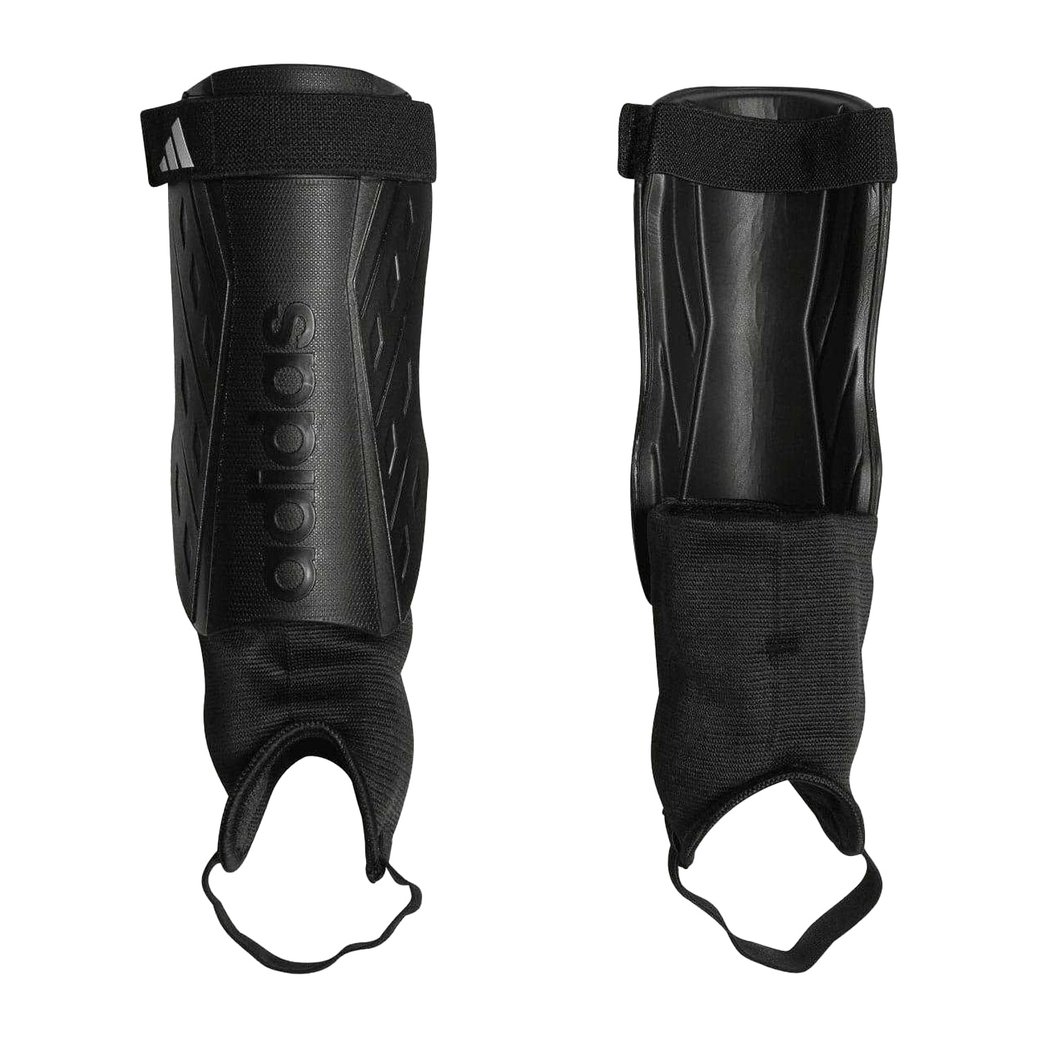 Black - Front - Adidas Childrens-Kids Tiro Match Shin & Ankle Guards