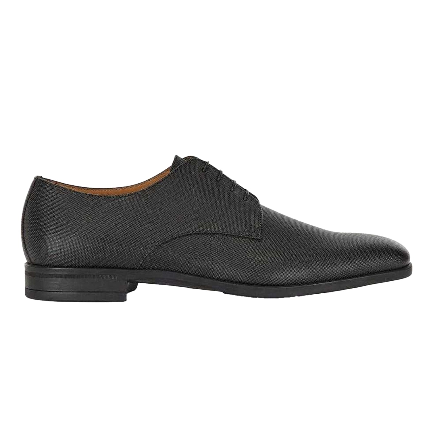 Black - Back - Boss Mens Kensington Leather Derby Shoes