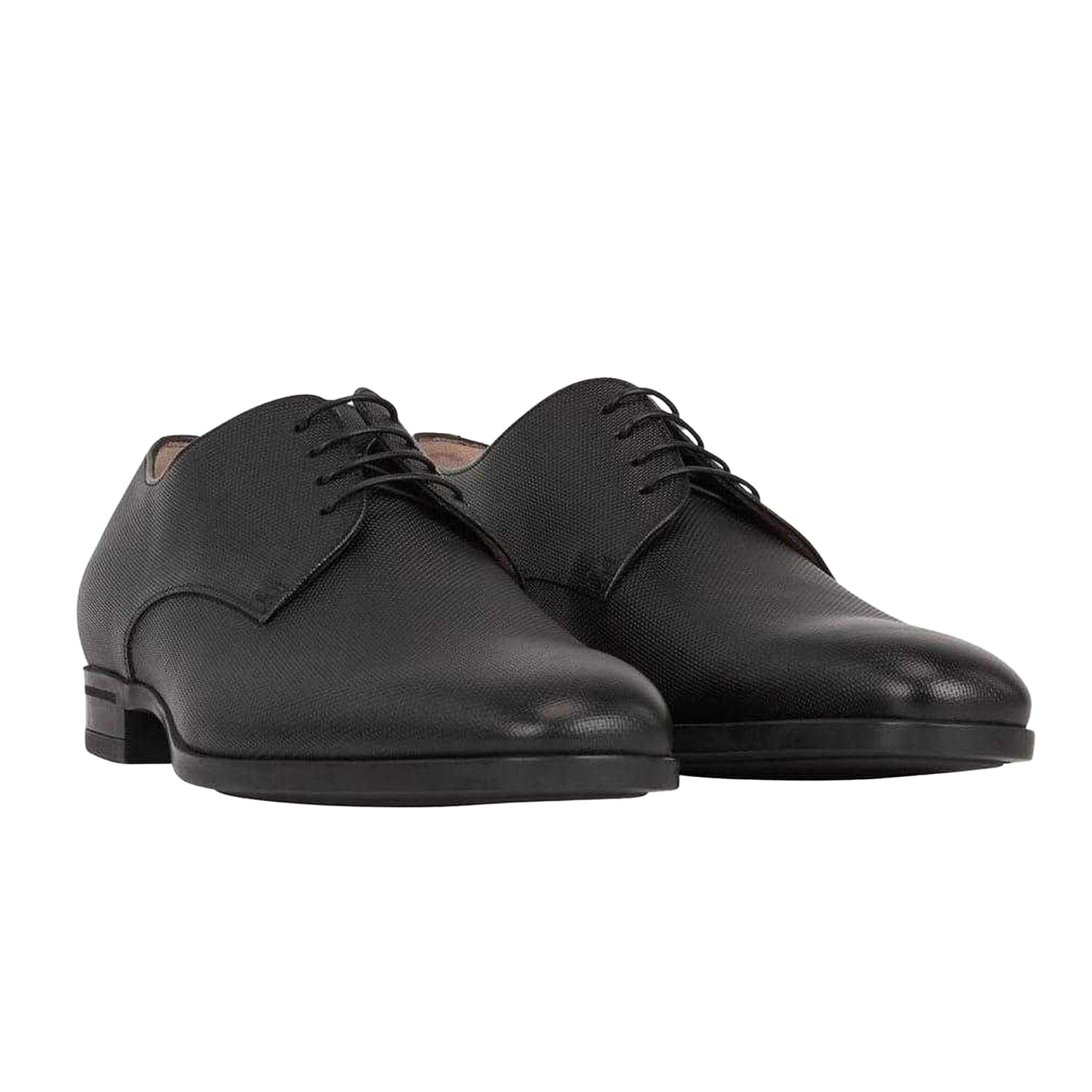 Black - Front - Boss Mens Kensington Leather Derby Shoes