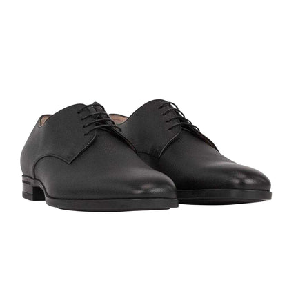 Black - Front - Boss Mens Kensington Leather Derby Shoes