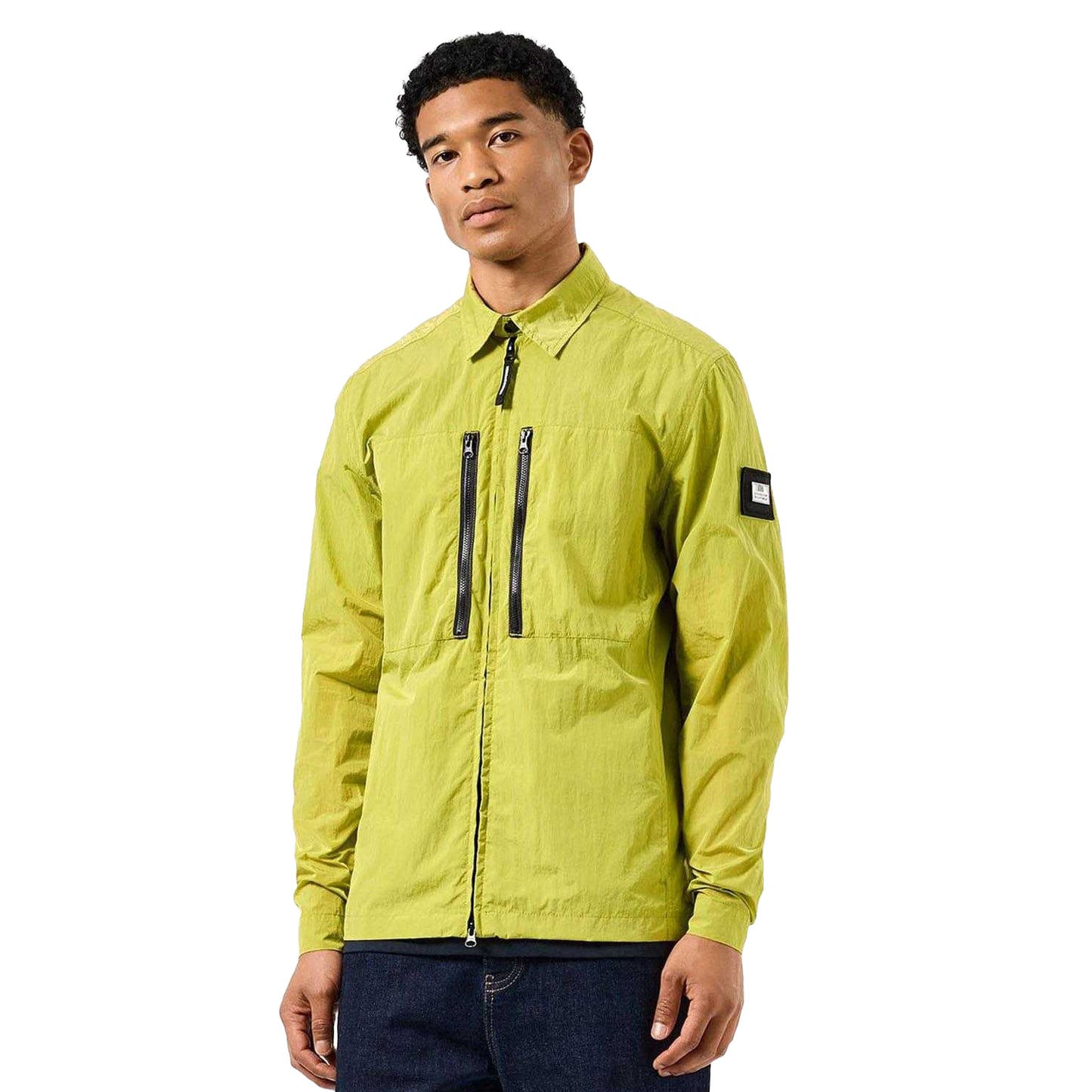 Lime - Side - Weekend Offender Mens Nicky Eyes Service Overshirt